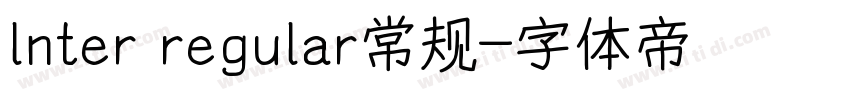 lnter regular常规字体转换